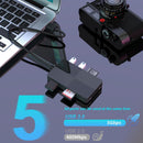 NÖRDIC USB-A Kortläsare 5 Slot CF, SD, MicroSD, MS, XD, 3xUSB-A UHS-I