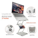 NÖRDIC Adjustable Three-Layer Aluminum Laptop Stand for Computers up to 17"