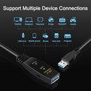 NÖRDIC Active 15m USB3.1 extension cable 5Gbps USB A male to female for Xbox, PS5, Oculus, printer, scanner, Playstation, VR USB Extension cable