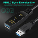 NÖRDIC Active 15m USB3.1 extension cable 5Gbps USB A male to female for Xbox, PS5, Oculus, printer, scanner, Playstation, VR USB Extension cable