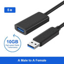 NÖRDIC Aktiv 5m USB3.2 10Gbps USB-A förlängningskabel för Xbox, PS5, Oculus, skrivare, scanner, Playstation, VR USB Extension Cable