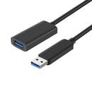 NÖRDIC Aktiv 5m USB3.2 10Gbps USB-A förlängningskabel för Xbox, PS5, Oculus, skrivare, scanner, Playstation, VR USB Extension Cable