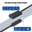 NÖRDIC Aktiv 5m USB3.2 10Gbps USB-A förlängningskabel för Xbox, PS5, Oculus, skrivare, scanner, Playstation, VR USB Extension Cable