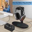 NÖRDIC Bi-Directional 3.5 mm jack audio switch 2 in 1 out / 1 in 2 out analog silent stereo sound switch with volume control