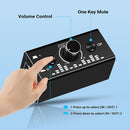 NÖRDIC Bi-Directional 3.5 mm jack audio switch 2 in 1 out / 1 in 2 out analog silent stereo sound switch with volume control