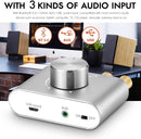 NÖRDIC Bluetooth 5.0 Stereo amplifier digital Audio Class D amplifier 2x50W AUX/USB/BT silver