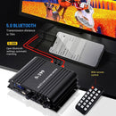 NÖRDIC Bluetooth 5.0 stereo 2.1 amplifier 4X40W+50W RMS amplifier 2 speakers and subwoofer with USB and SD media player input