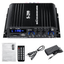 NÖRDIC Bluetooth 5.0 stereo 2.1 amplifier 4X40W+50W RMS amplifier 2 speakers and subwoofer with USB and SD media player input