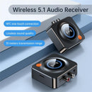 NÖRDIC Bluetooth 5.1 receiver, with NFC, TF card slot, 3.5mm AUX/RCA, Low latency wireless audio adapter for home music streaming stereo system