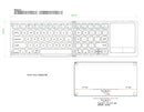 NÖRDIC Bluetooth-tangentbord med pekplatta US Layout 64keys MacOS, iOS, Windows, Android