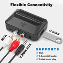 NÖRDIC Bluetooth Receiver 5.3 RCA 3.5mm AUX with NFC MicroSD Card USB Memory