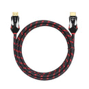 NÖRDIC CERTIFIED CABLES 2m Ultra High Speed HDMI 2.1 8K 60Hz 4K 120Hz 48Gbps Dynamic HDR eARC VRR Nylon Braided Cable Gold Plated Connectors