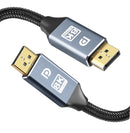 NÖRDIC CERTIFIED CABLES 3m nylon braided Displayport cable 1.4 UHD 8K60Hz 4K144Hz HBR3 32.4Gbps 10-bit HDR