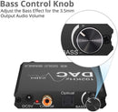 NÖRDIC DAC digital to analog converter 192KHz Digital Toslink and Coaxial to Analog L/R and 3.5mm stereo with bass and volume control