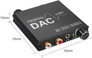NÖRDIC DAC digital to analog converter 192KHz Digital Toslink and Coaxial to Analog L/R and 3.5mm stereo with bass and volume control