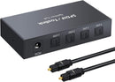NÖRDIC Optical S/PDIF Toslink 1 to 4 Splitter 192kHz