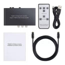 NÖRDIC Digital to analog converter 1x optical SPDIF and 1x Coaxial Toslink to analog L/R with remote control