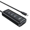 NÖRDIC Gen2 3.2 USB-C 3port Hub 10Gbps 1m cable 3xUSB-A 1xSD 1xTF card reader