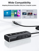 NÖRDIC Gen2 3.2 USB-C 3port Hub 10Gbps 1m cable 3xUSB-A 1xSD 1xTF card reader