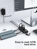 NÖRDIC Gen2 3.2 USB-C 3port Hub 10Gbps 1m cable 3xUSB-A 1xSD 1xTF card reader