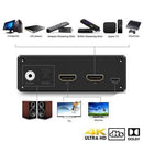 NÖRDIC HDMI Audio Extractor 5.1, 1xHDMI input to 1xHDMI 2.0 4K at 60 Hz, Digital (Toslink) and Coaxial Audio output. Xbox One, PS3/PS4, Smart TV