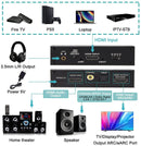 NÖRDIC HDMI Extractor 4K60Hz HDMI to HDMI + Optical Toslink + Coaxial + 3.5mm Audio + 7.1CH HDMI Support for eARC / ARC HDR Dolby ATMOS