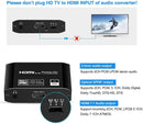 NÖRDIC HDMI Extractor HDMI to HDMI, Toslink and 3.5mm audio 4K 60Hz Dolby 3D 7.1CH Dolby ATMOS HDR HDCP2.2 RGB 8:8:8