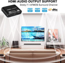 NÖRDIC HDMI Extractor HDMI to HDMI, Toslink and 3.5mm audio 4K 60Hz Dolby 3D 7.1CH Dolby ATMOS HDR HDCP2.2 RGB 8:8:8