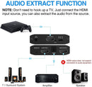 NÖRDIC HDMI Extractor HDMI to HDMI, Toslink and 3.5mm audio 4K 60Hz Dolby 3D 7.1CH Dolby ATMOS HDR HDCP2.2 RGB 8:8:8