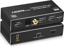 NÖRDIC HDMI splitter 1 to 2 with Audio Extractor 4K60Hz HDCP2.3 HDR10 Toslink SPDIF + Coaxial + 3.5mm audio