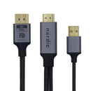 NÖRDIC HDMI to Displayport cable 2m 4K60Hz 18Gbps