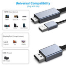 NÖRDIC HDMI to Displayport cable 2m 4K60Hz 18Gbps