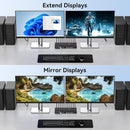 NÖRDIC KVM 4x2 HDMI 2.1 Switch 4PC to Dual Monitor HDMI 8K60Hz with 1x3.5mm and 4xUSB-A