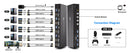 NÖRDIC KVM 4x2 Switch 4PC to Dual Monitor HDMI & DP 8K60Hz with 1x3.5mm and 4xUSB-A