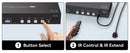 NÖRDIC KVM 4x2 Switch 4PC to Dual Monitor HDMI & DP 8K60Hz with 1x3.5mm and 4xUSB-A