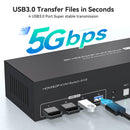 NÖRDIC KVM Switch 4 to 3, 4xUSB3.0 2xDP 1xHDMI 8K30Hz with wireless control
