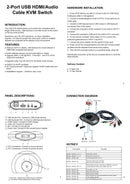 NÖRDIC KVM switch 2 to 1 HDMI 2.0 4K60Hz