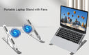 NÖRDIC Laptop stand for desk with fan 9-15.6 inches