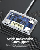 NÖRDIC Lightning Card Reader 2 Slot SD, MicroSD 3xUSB-A 1xLightning Charging UHS-I
