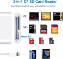 NÖRDIC Lightning Card Reader 3 Slot CF, SD, MicroSD UHS-I