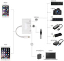 NÖRDIC Lightning adapter 1 to 3 ports 1x USB3.1 1x RJ45 10/100Mbps 1x Lightning for charging