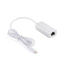 NÖRDIC Lightning (non MFI) to 10/100Mbps Ethernet Network Adapter 1m white