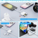 NÖRDIC USB-C, Lightning Kortläsare 2 Slot SD, MicroSD 1xUSB-A, 1xUSB-C UHS-I