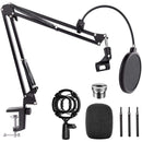 NÖRDIC Microphone Stand for table mounting is also suitable for the Blue Yeti and Blue Snowball 5/8 inch adapter boom