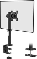 NÖRDIC Monitor arm table mount for 1 monitor 13-32 with adjustable height, rotatable and tiltable, steel, black, screen mount VESA 75 and 100