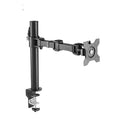 NÖRDIC Monitor arm table mount for 1 monitor with adjustable arm, rotatable and tiltable, steel, black, screen mount