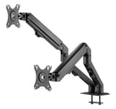NÖRDIC Monitor arm table mount for dual monitors, 17"-27", aluminum and steel, black, screen mount