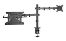 NÖRDIC Monitorarm och bärbar datorhållare monitor 13-27" 8kg bärbar 15,6" monitorfäste