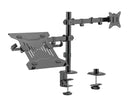 NÖRDIC Monitorarm och bärbar datorhållare monitor 13-27" 8kg bärbar 15,6" monitorfäste