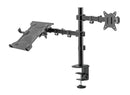 NÖRDIC Monitorarm och bärbar datorhållare monitor 13-27" 8kg bärbar 15,6" monitorfäste